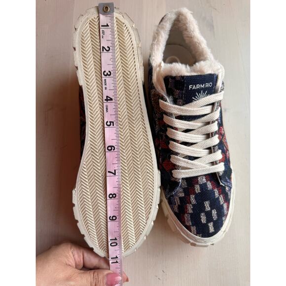 The Farm Rio Shoes Farm Rio Platform Sneakers Ainika Tapestry  size 8.5 - Picture 10 of 11